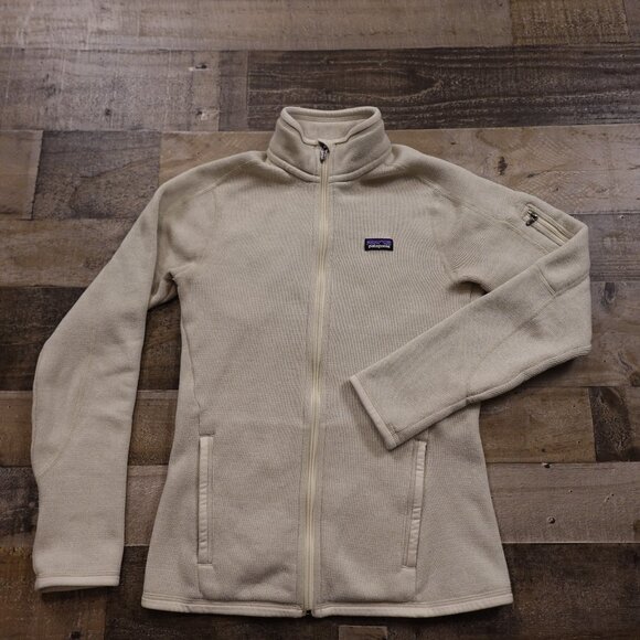 Patagonia Better Sweater Jacket Girls XL (14) Oatmeal Fleece Zip-Up Outdoor - Picture 1 of 13